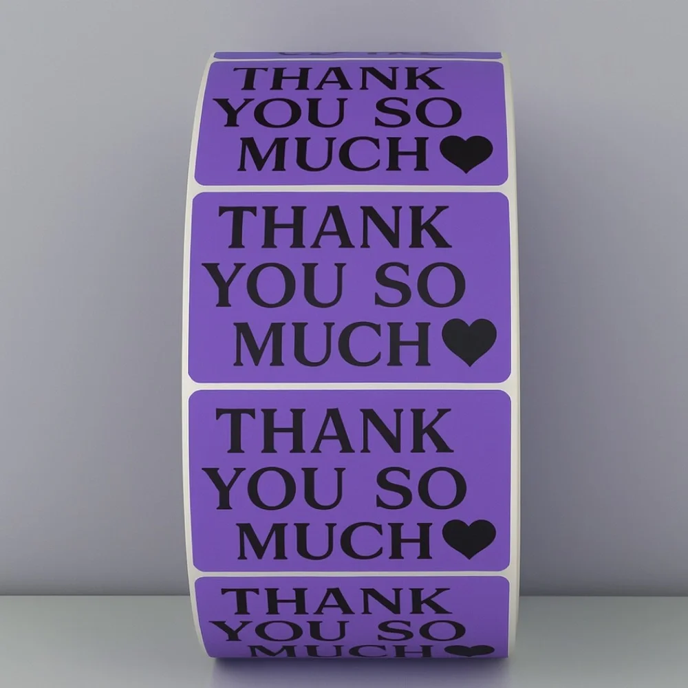 Thank You So Much Stickers – Heart Labels for Small Business Packaging Orders
